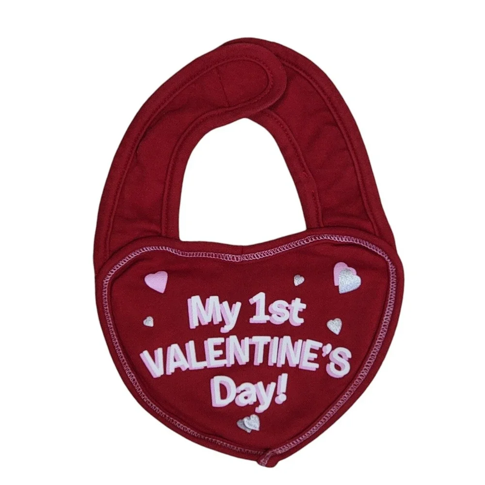 Babys 1st Holiday Bibs Hats Lot of 6 Halloween Christmas Valentines Day Infant